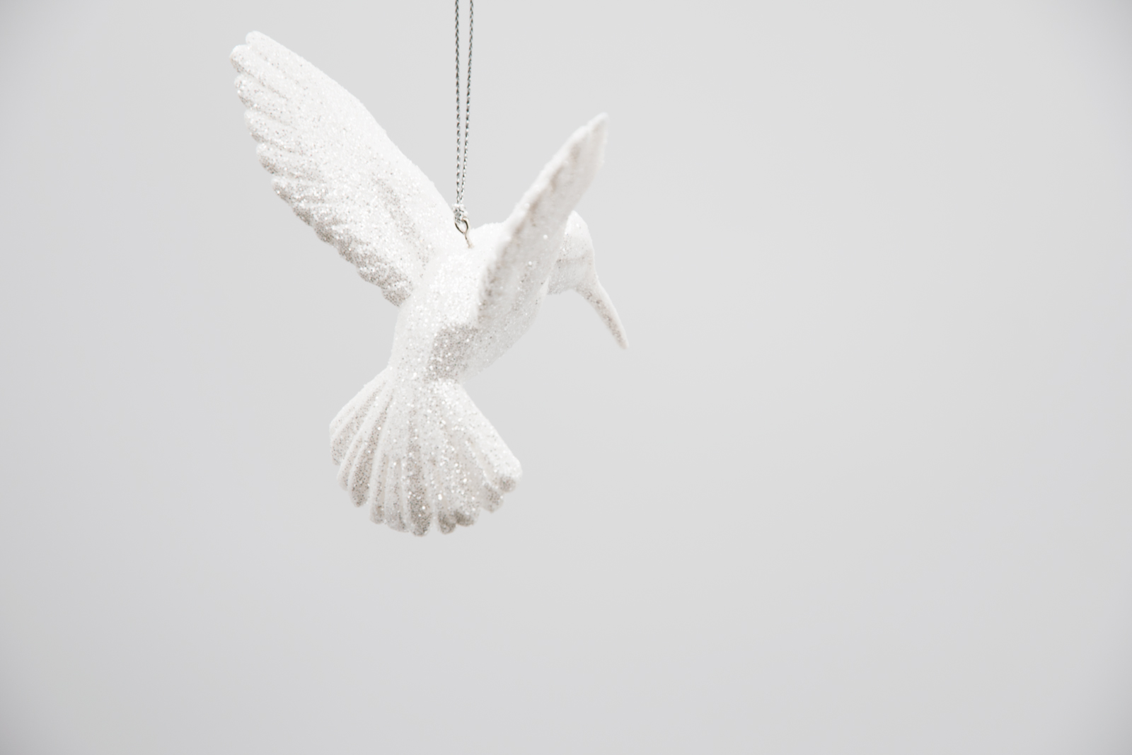 Kurt S. Adler Vogel Kolibri weiß Weihnachtsschmuck