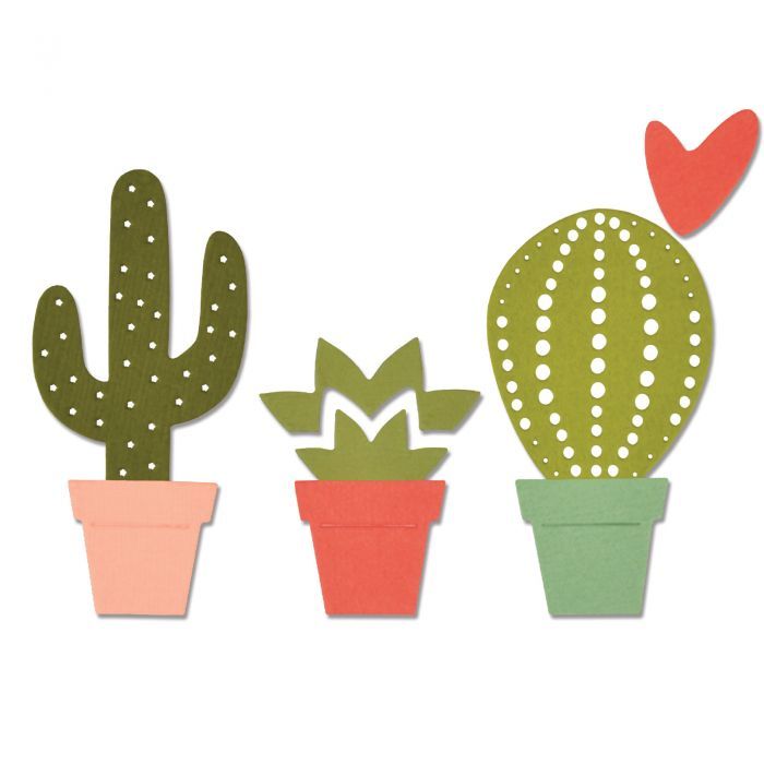 Sizzix Stanze Thinlits Cacti Kaktus 661700