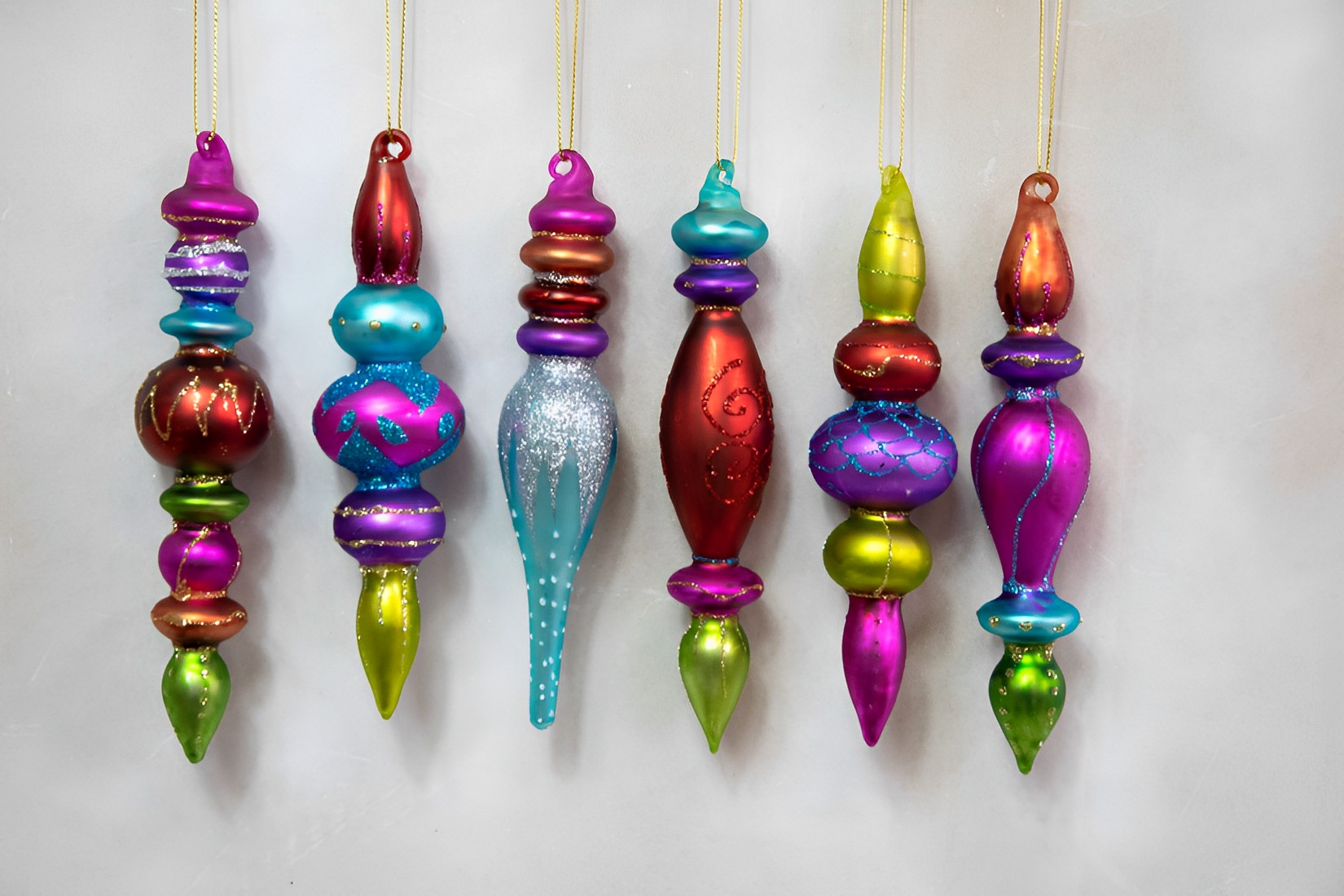 Kugeln orientalisch 6er Set Weihnachtsschmuck 