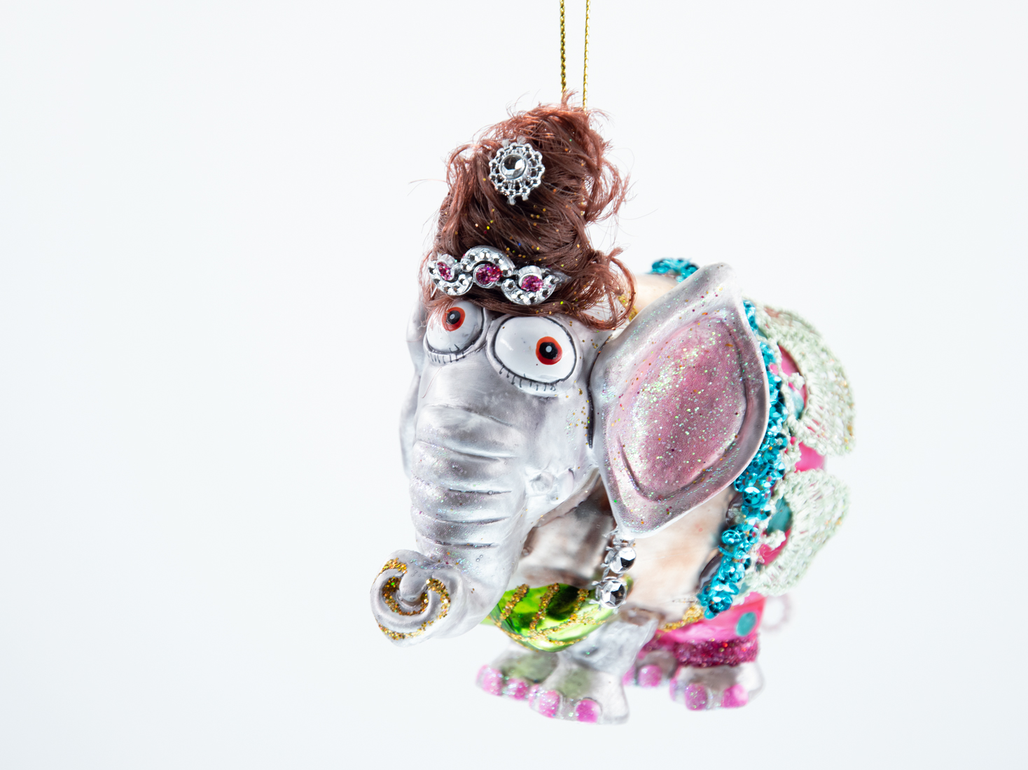 Weihnachtsschmuck Hänger Elefant Dame
