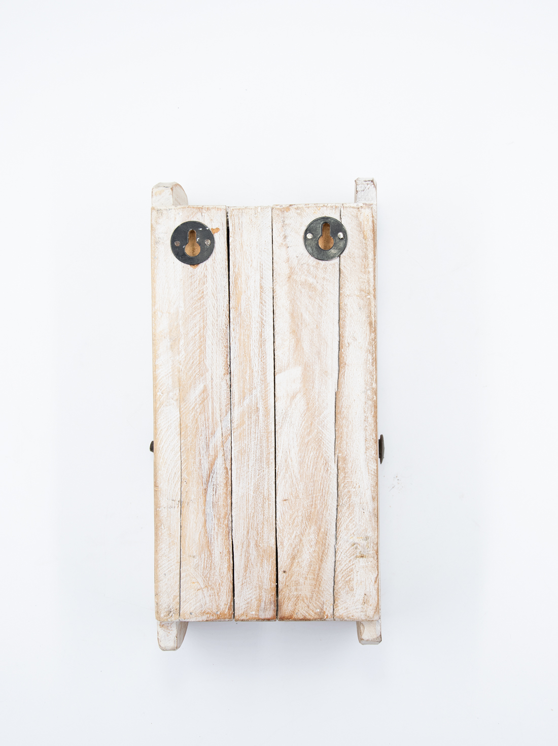 Toilettenpapierhalter Ziegelform Holz Weiss-gewischt Industriestil Landhausstil 