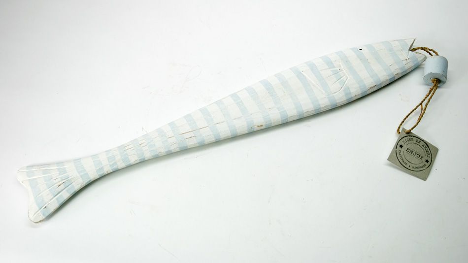 Deco Fisch blau Holz Maritim  