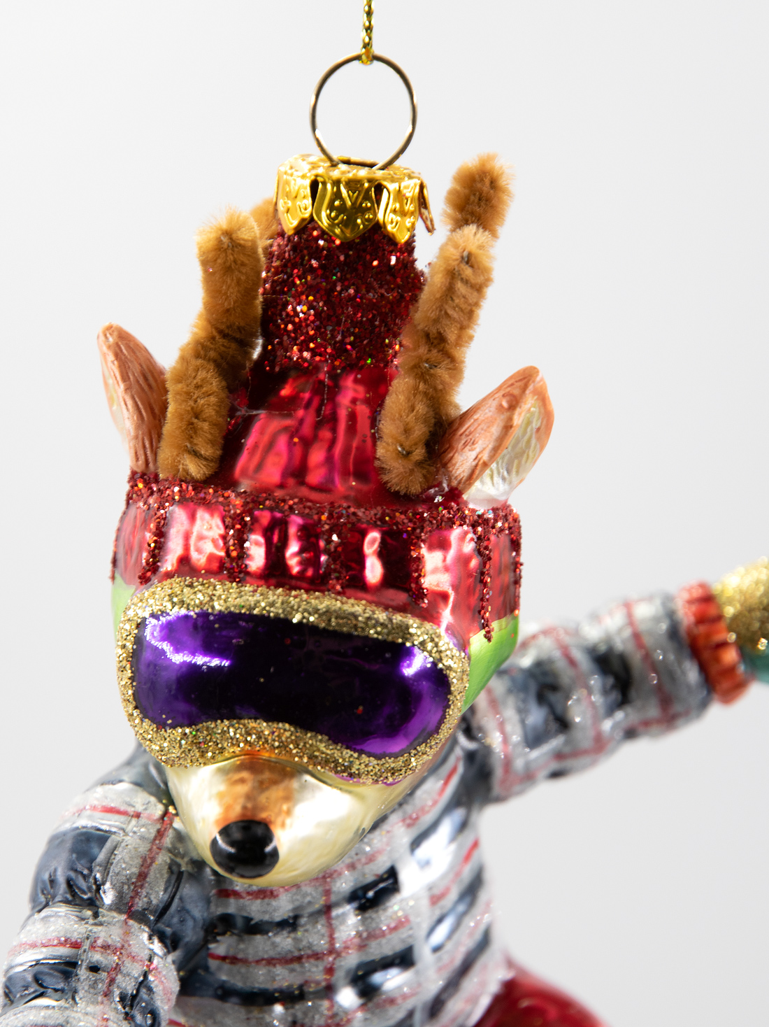 Weihnachtsschmuck Hänger Rentier mit Snowboard