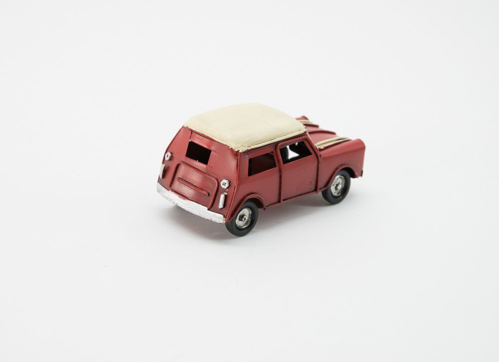 Mini Cooper Modellauto Industriestil rot