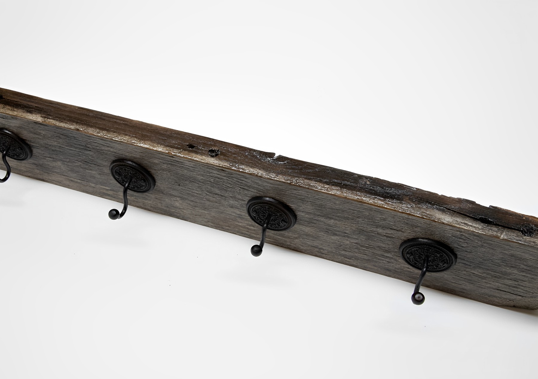 Garderobe Hakenleiste Rustikal Vintage Antik 4 runde Haken Garderobe Hakenleiste Rustikal Vintage Antik 4 runde Haken