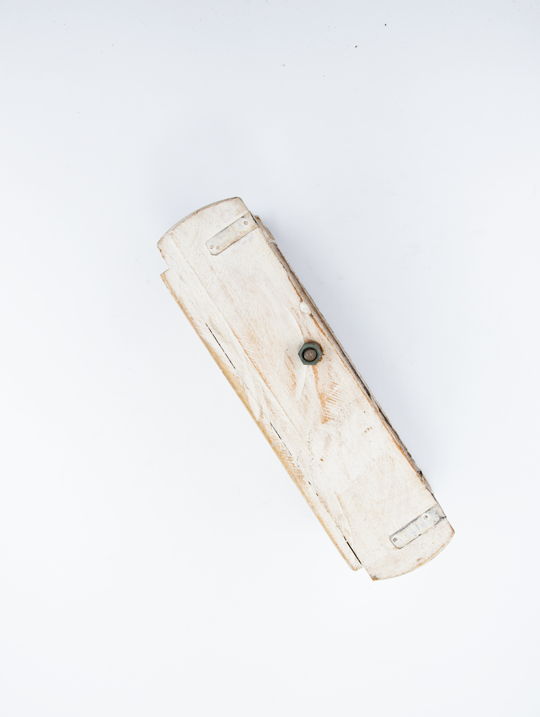 Toilettenpapierhalter Ziegelform Holz Weiss-gewischt Industriestil Landhausstil 