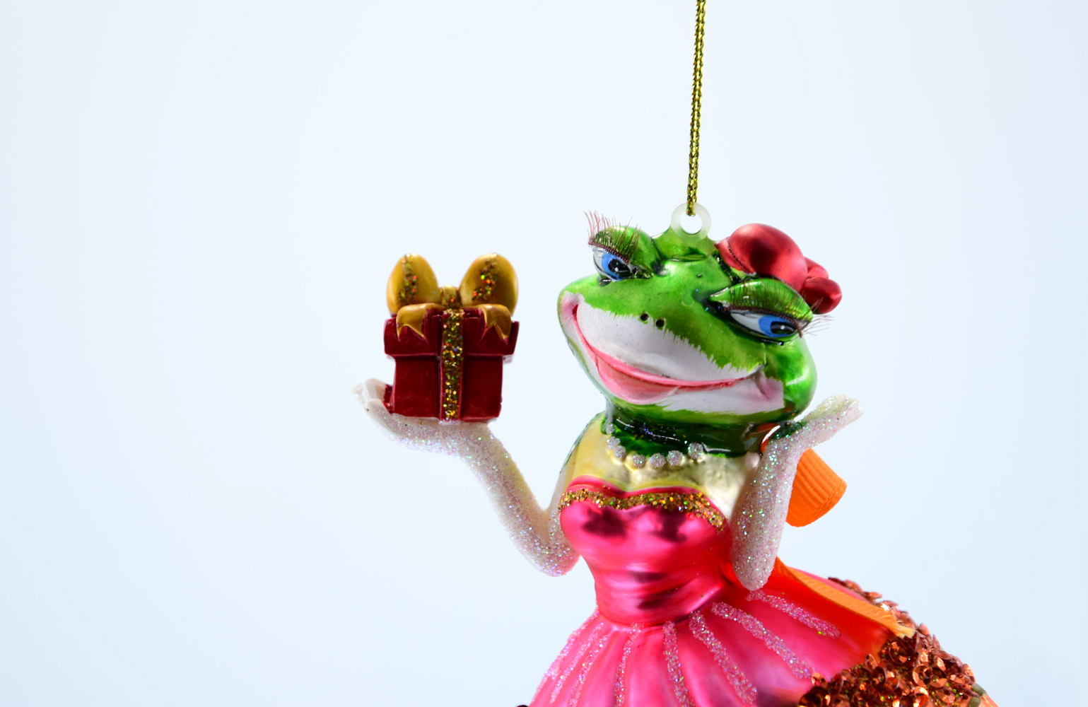 Weihnachtsschmuck Hänger Froschbraut