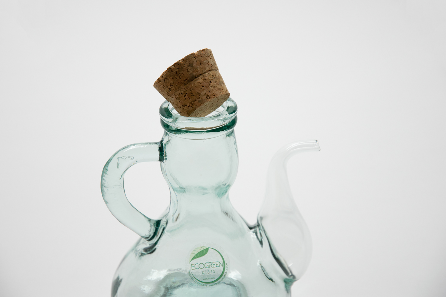 Ecogreen Flasche 250ml mit Ausgiesser Kork Verschluss & Henkel