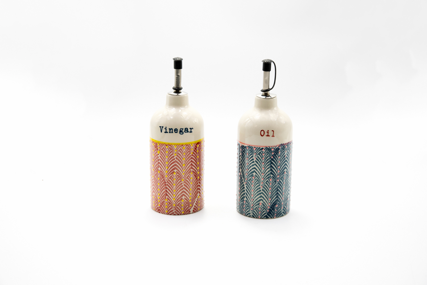 Essig- & Ölflasche Set Steinzeug MIX`N`MATCH Landhausstil