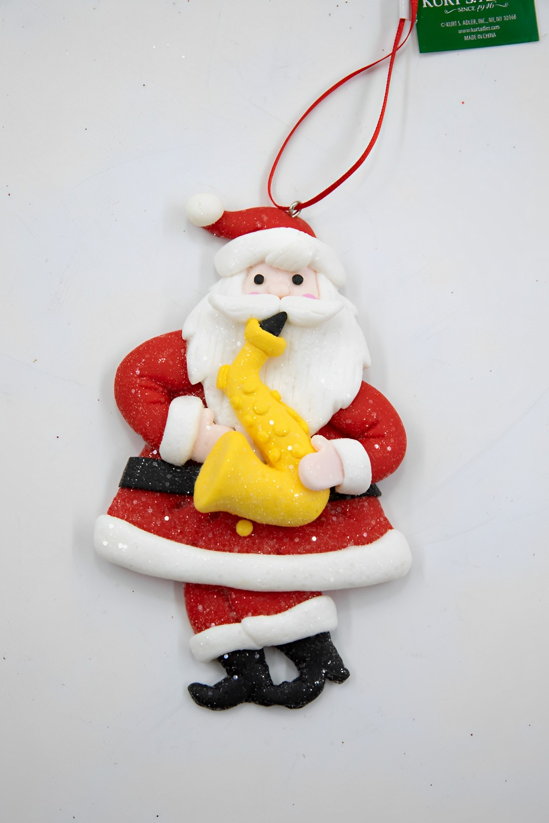 Kurt S. Adler Santa mit Saxophon Weihnachtsschmuck 