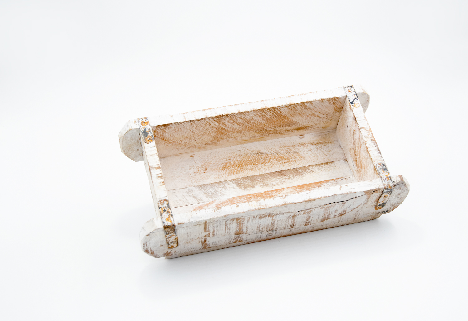 Ziegelform Holz Weiss-gewischt Industriestil Landhausstil