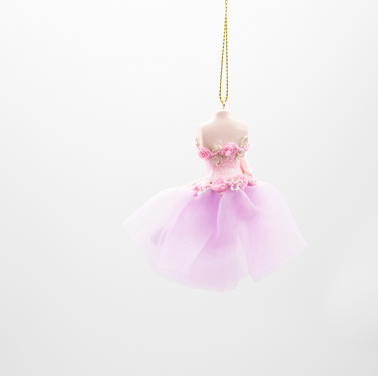 Büste lila Ballerina Weihnachtsschmuck