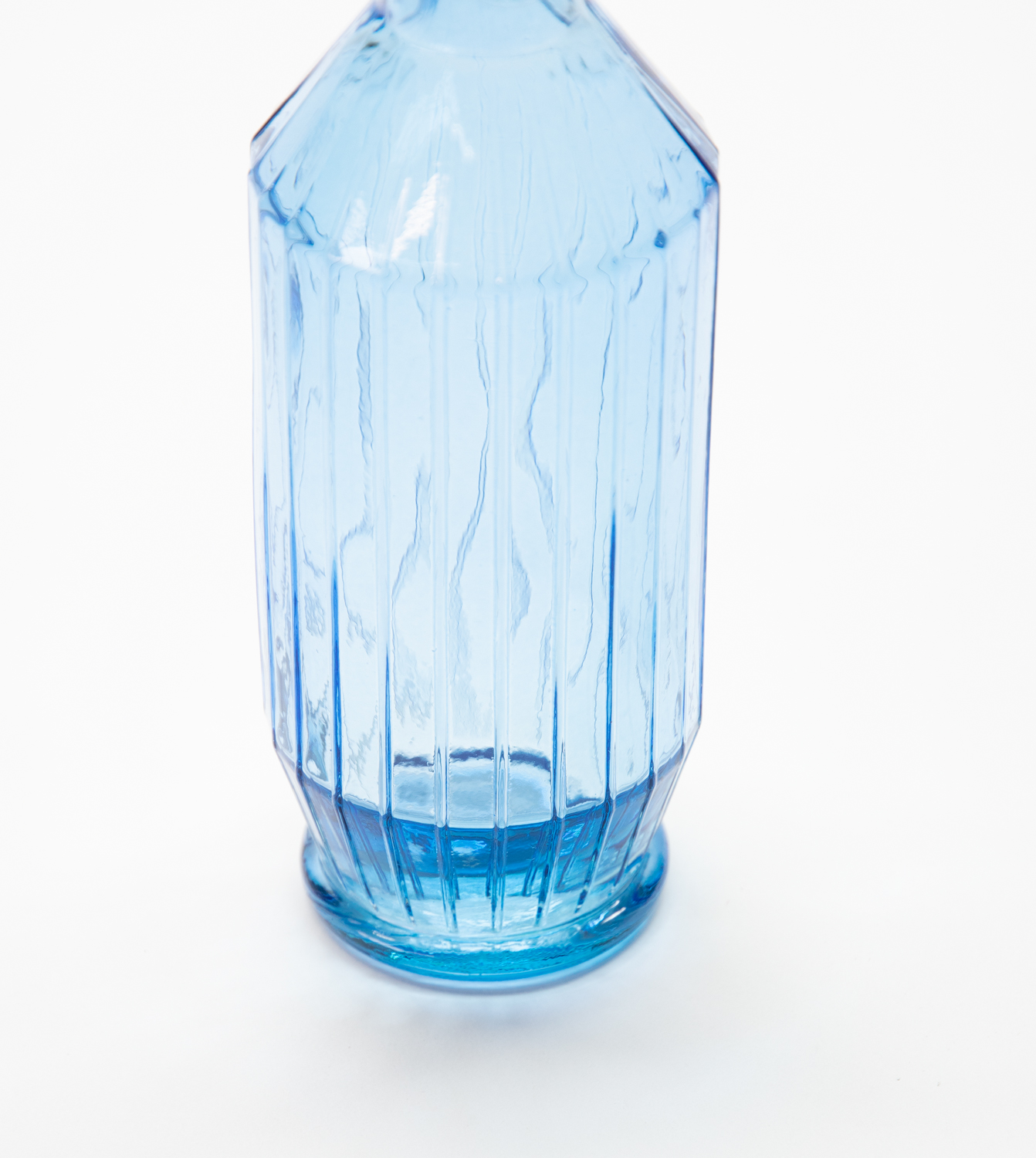 Ecogreen Flasche 300ml mit Ausgiesser Essig / Öl blau Streifen Decor