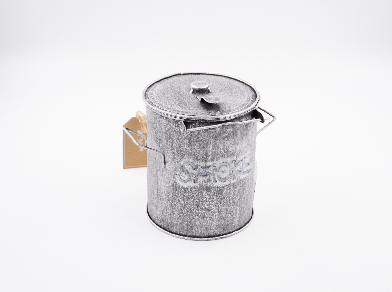 Aschenbecher Sturmaschenbecher Metall Lixo Tonne grau Boltze