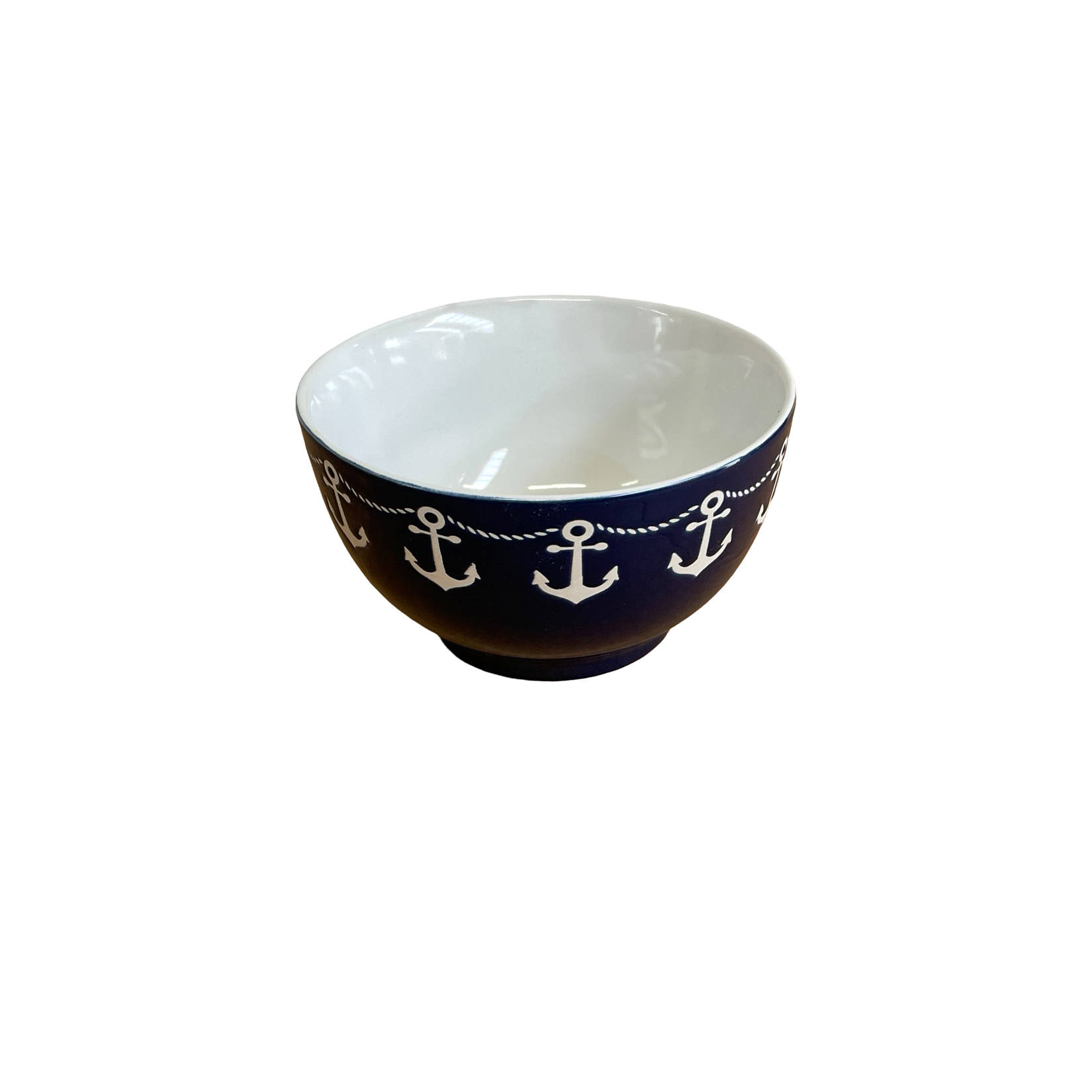 Müslischale Bowl Schale Steinzeug Anker Maritim  