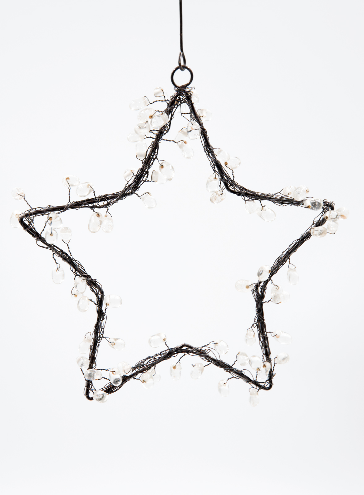 Stern hängend schwarz 17 cm Weihnachtsschmuck