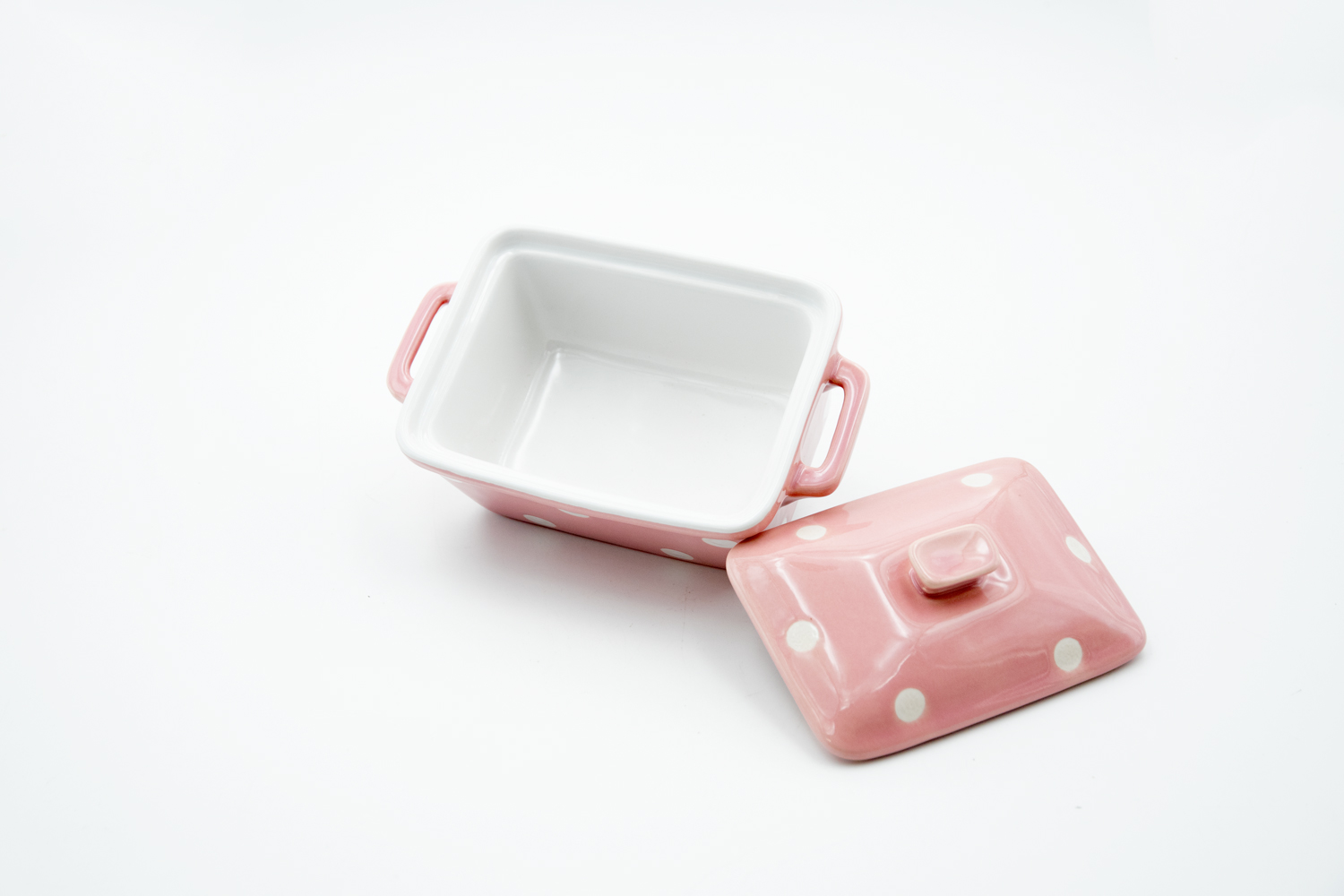 Butterdose Auflaufform Backform Keramik rosa Landhausstil
