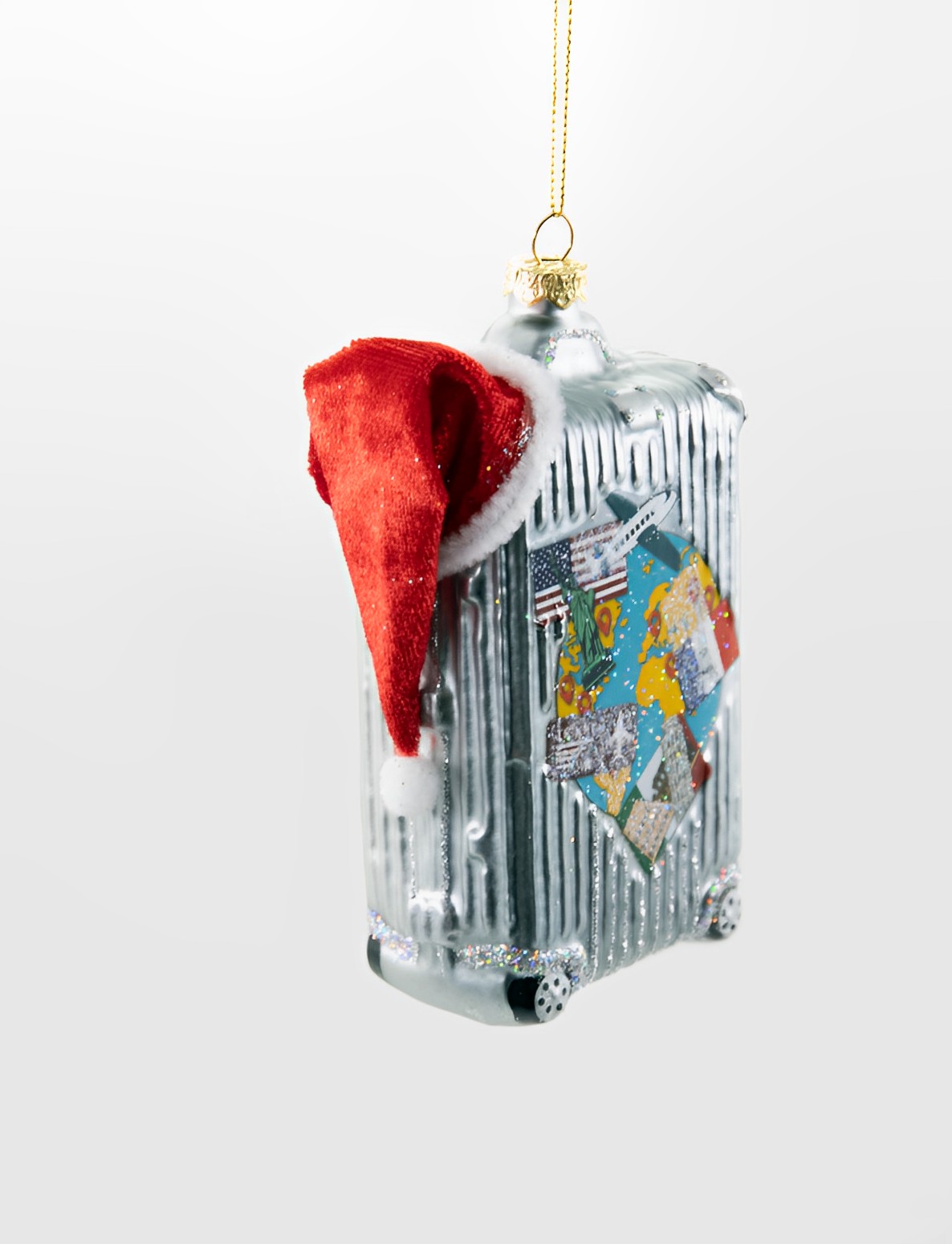 Weihnachtsschmuck Hänger Koffer mit Weihnachtsmütze
