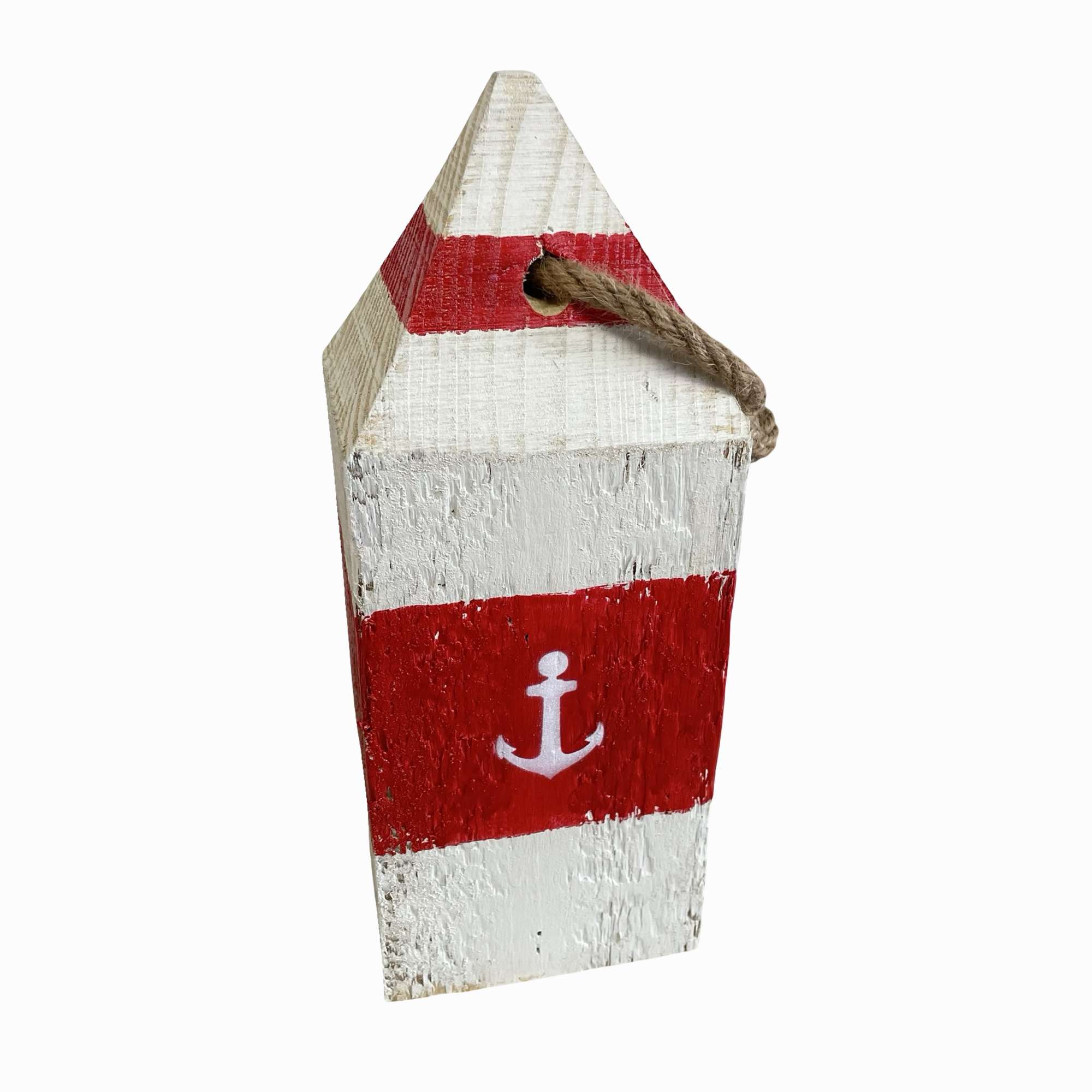 Türstopper Hummerboje Boje Holz eckig Ahoi rot Maritim