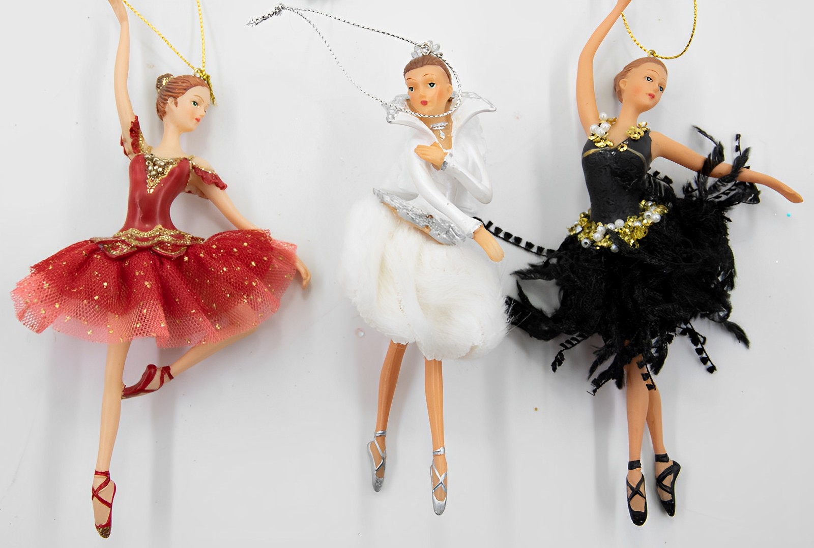 Ballerina Tanzendes Paar 2er Set B-Ware Christbaumschmuck    