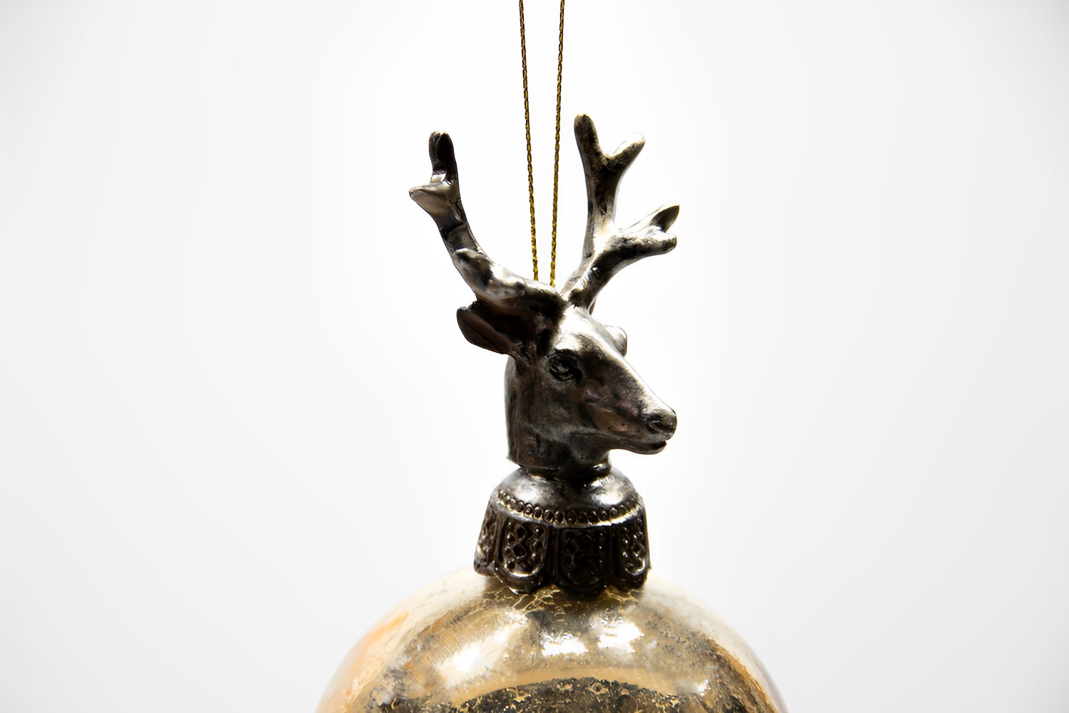 Good Will Glaskugel Hirsch Rentier Christbaumschmuck  
