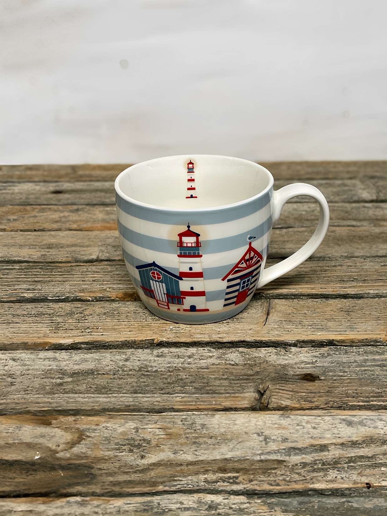 Große Tasse 'Balneo' Maritim aus Porzellan 325 ml 