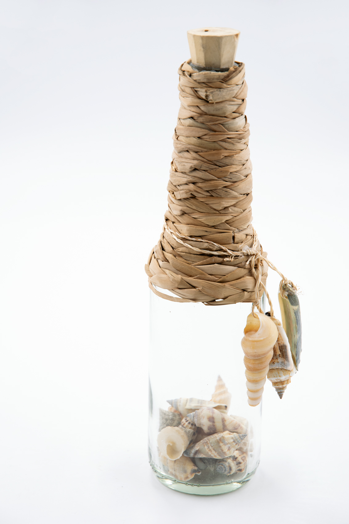 Dekoflasche mit Muscheln Maritim