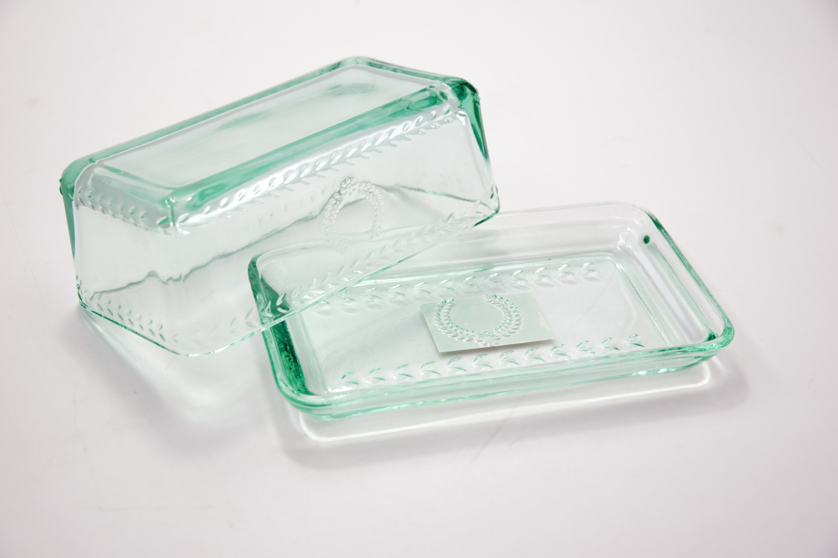 Butterdose Glas Ecila Light Landhausstil   