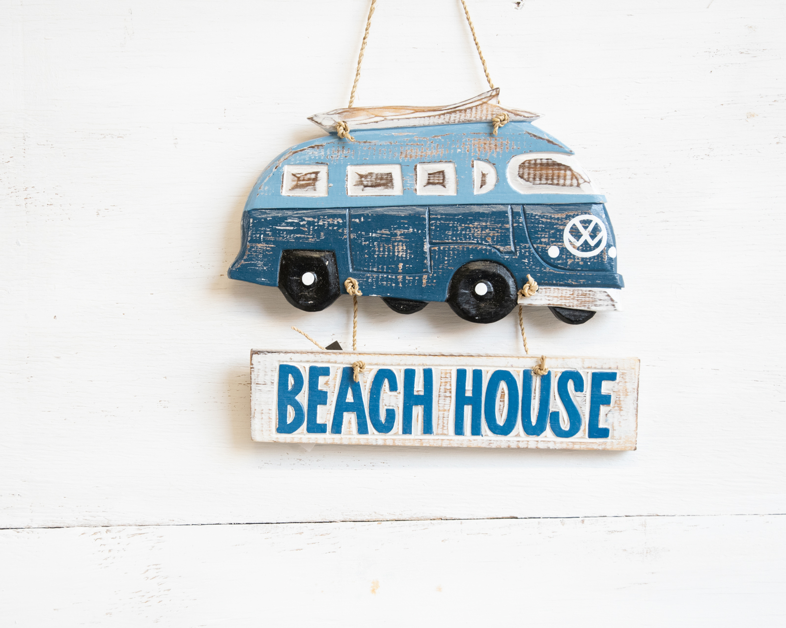 Türschild Bulli Beach / Fishing Maritim  Landhausstil