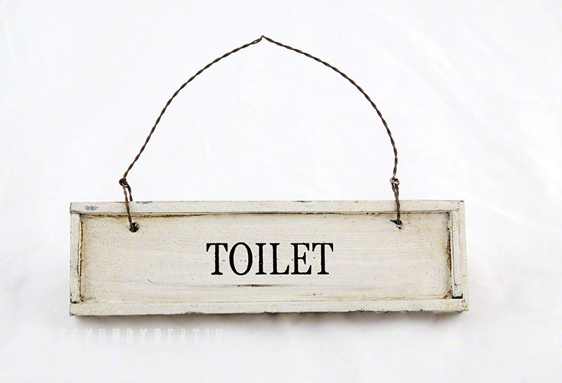 Toilettenschild Holz Landhausstil