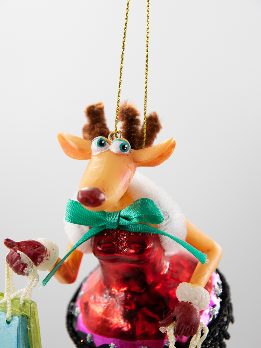 Weihnachtsschmuck Hänger Rentier mit Tüten