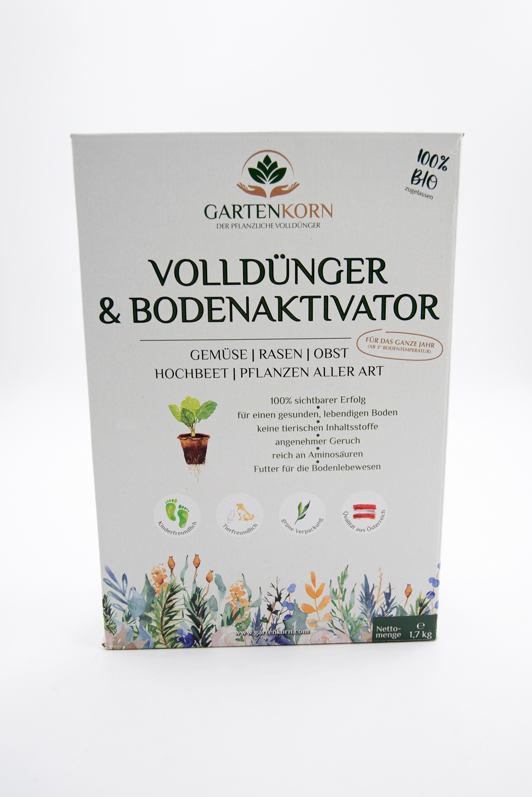 Volldünger & Bodenaktivator 1,7 Kg Gartenkorn