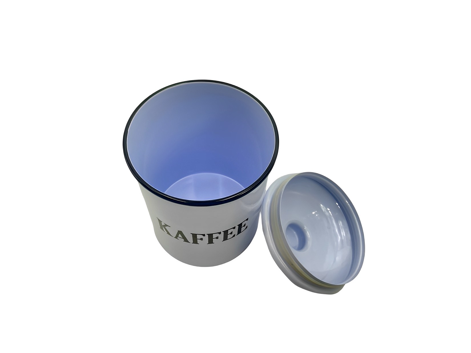 Kaffeedose mit Deckel weiß lackiert SM514