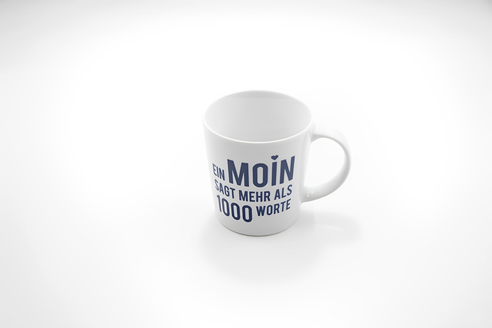 Kaffeetasse Moin SAGT MEHR ALS 1000 WORTE Porzellan 350ml Maritim Landhausstil 