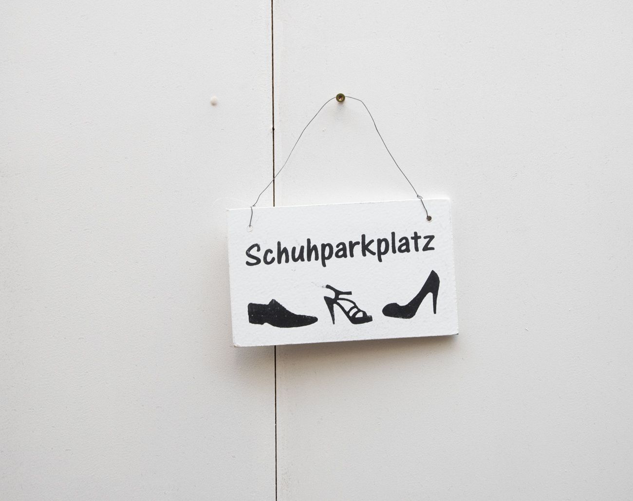 Schild Schuhparkplatz Landhausstil