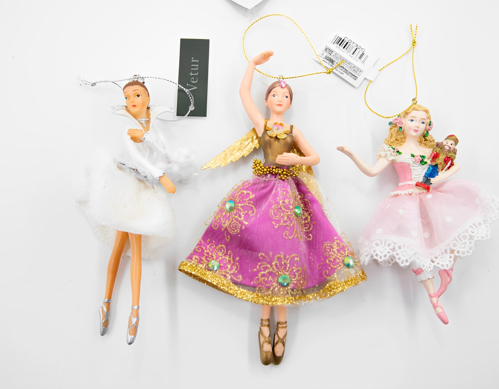 Ballerina 3er Set B-Ware Christbaumschmuck   