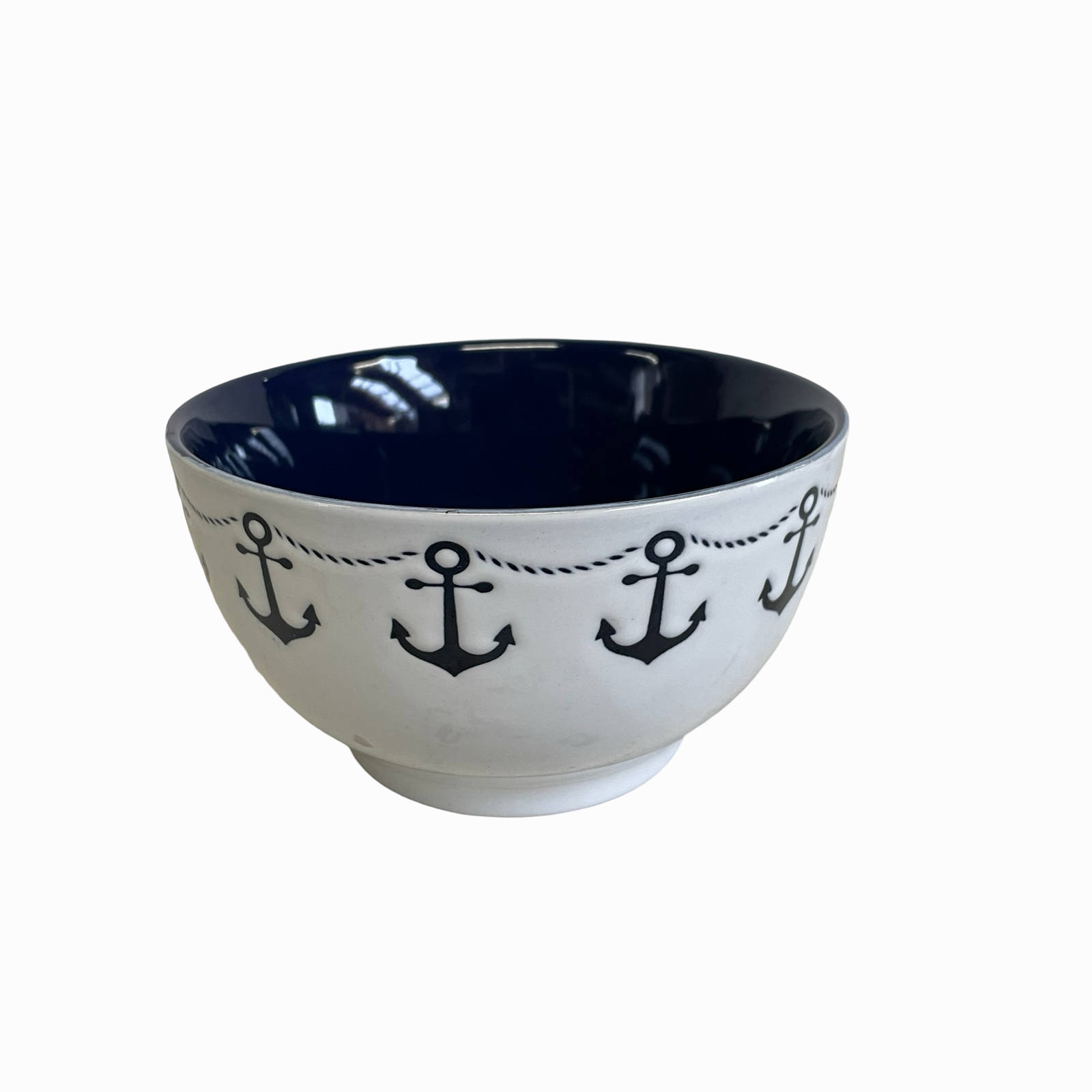 Müslischale Bowl Schale Steinzeug Anker Maritim  