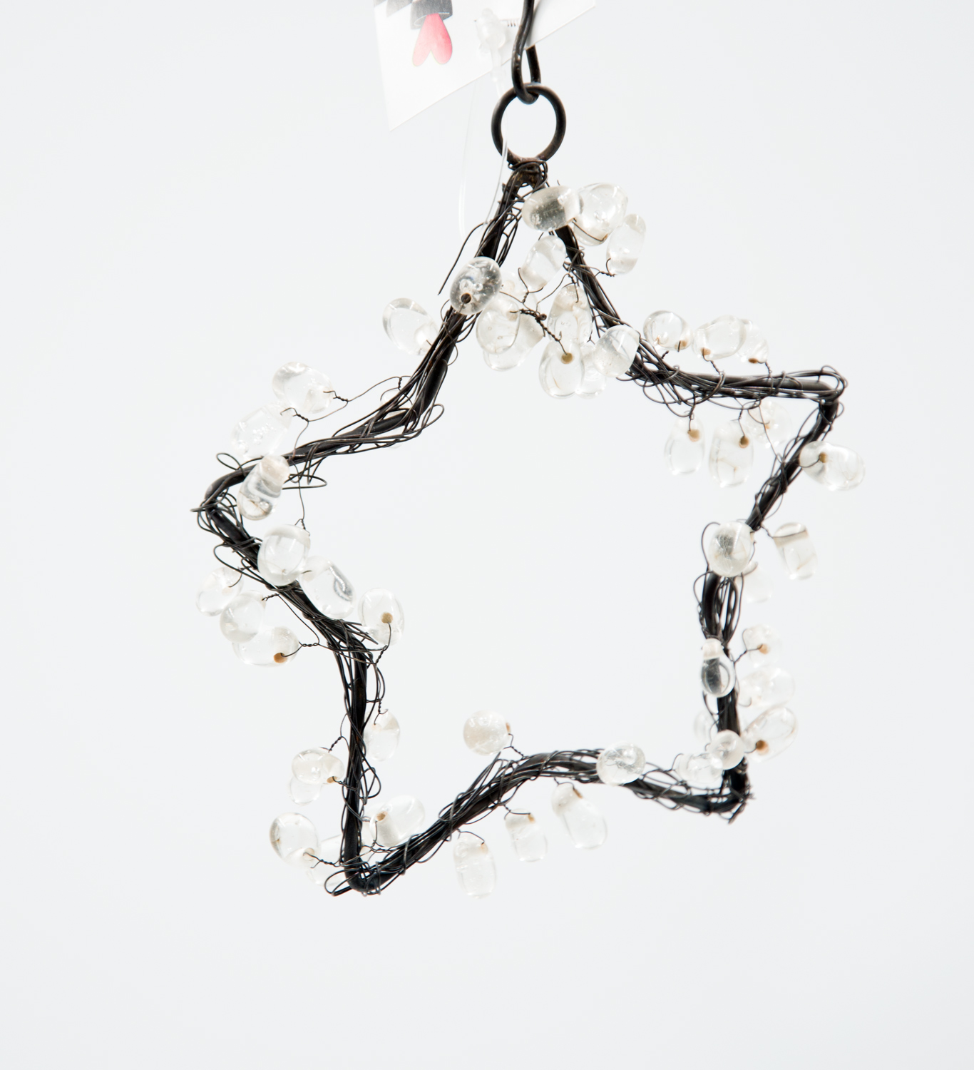 Stern hängend schwarz 11 cm Weihnachtsschmuck