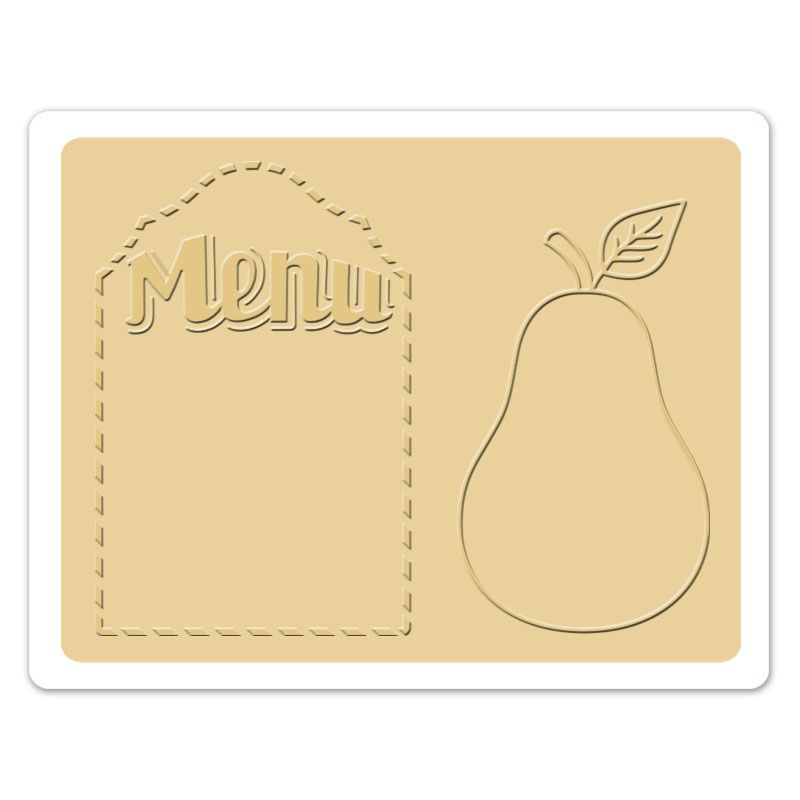 Sizzix BIGZ Die Pear Menu Tags Embossing Folder