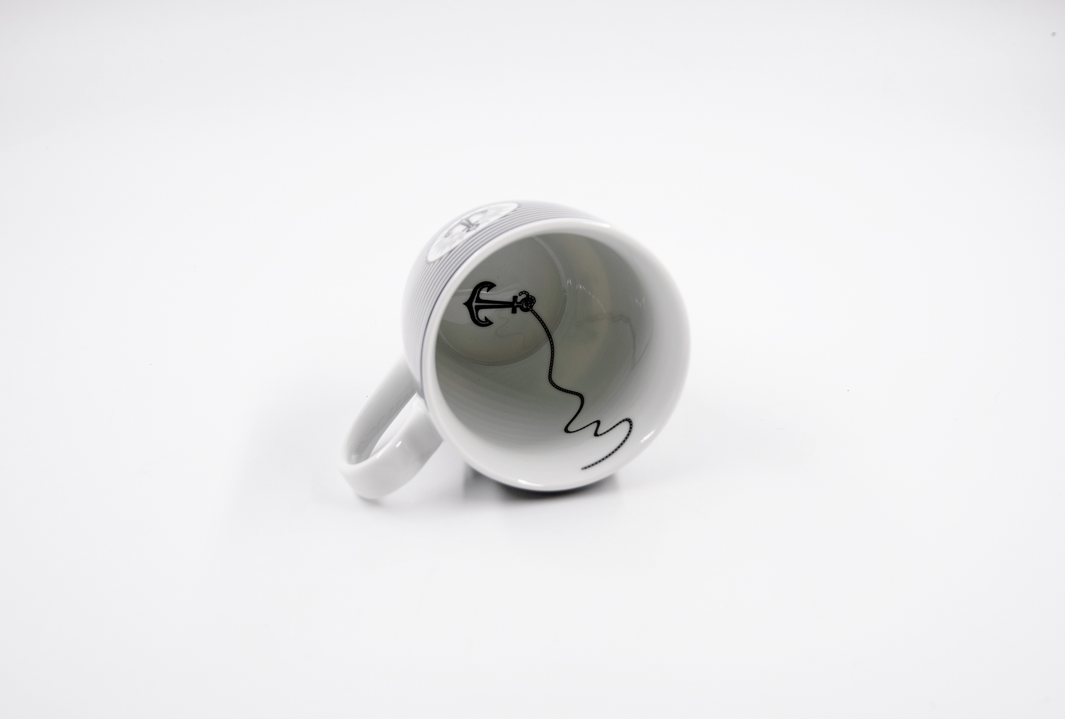 Kaffeetasse Glück Ahoi Porzellan 450ml Maritim Landhausstil