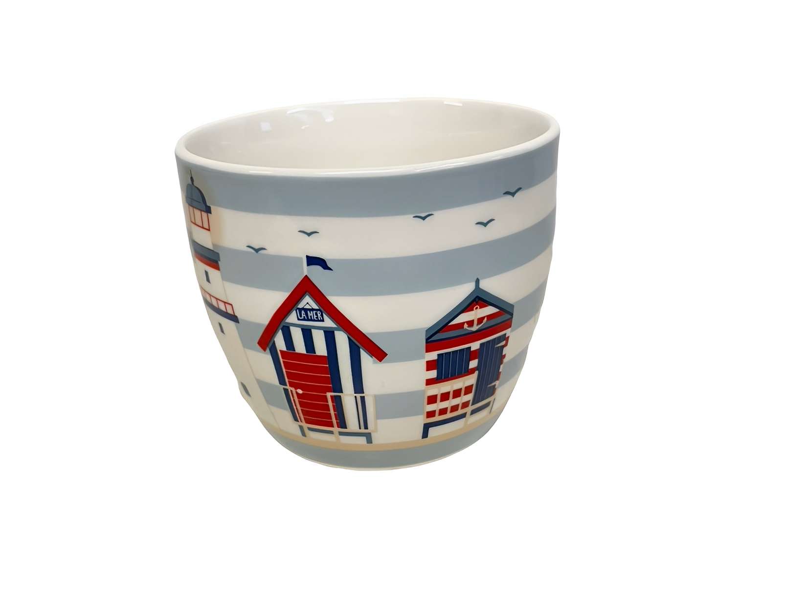Große Tasse 'Balneo' Maritim aus Porzellan 325 ml 