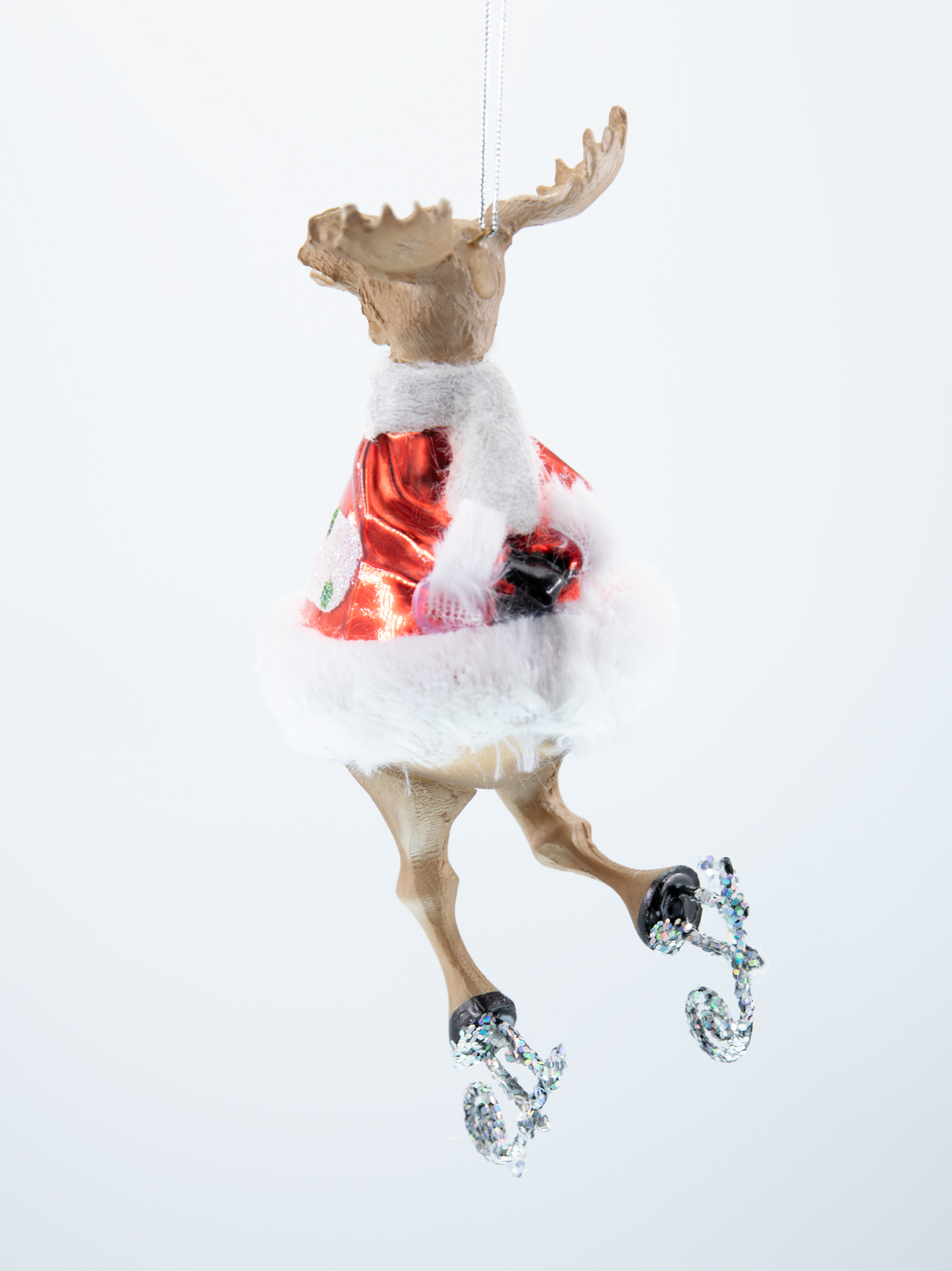 Weihnachtsschmuck Hänger Rentier mit Schlittschuhen