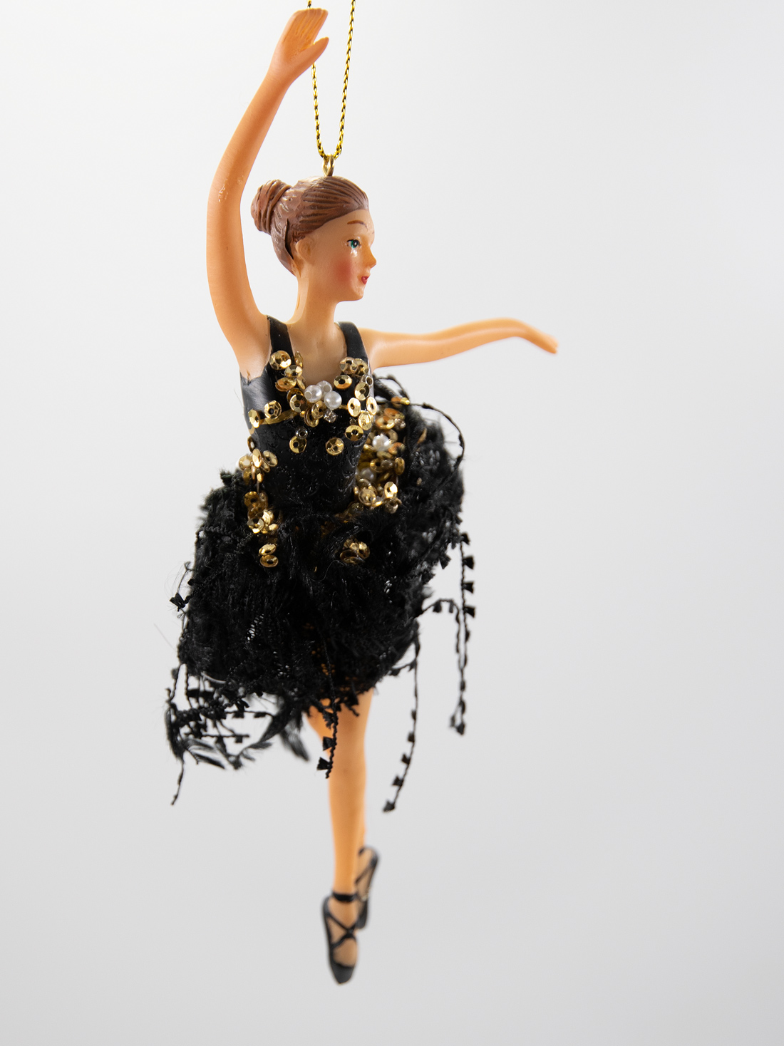Ballerina schwarz Tänzerin Christbaumschmuck  