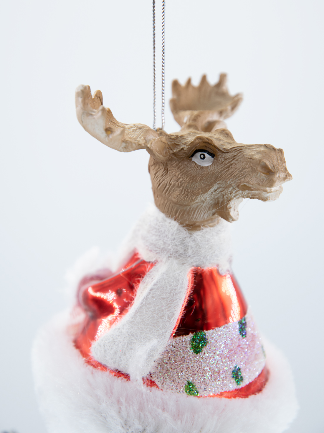 Weihnachtsschmuck Hänger Rentier mit Schlittschuhen