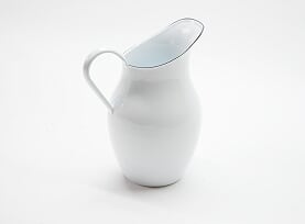 Krug Wasserkrug Emallie weiss 2,5l Landhausstil  