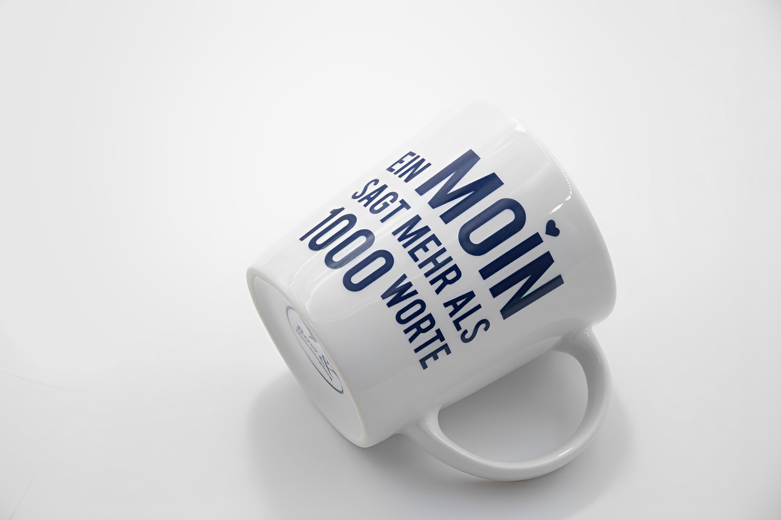 Kaffeetasse Moin SAGT MEHR ALS 1000 WORTE Porzellan 350ml Maritim Landhausstil 