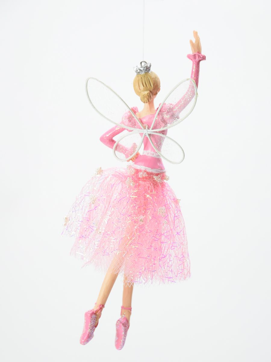 Gisela Graham Pink Ballerina Fairy with Crown