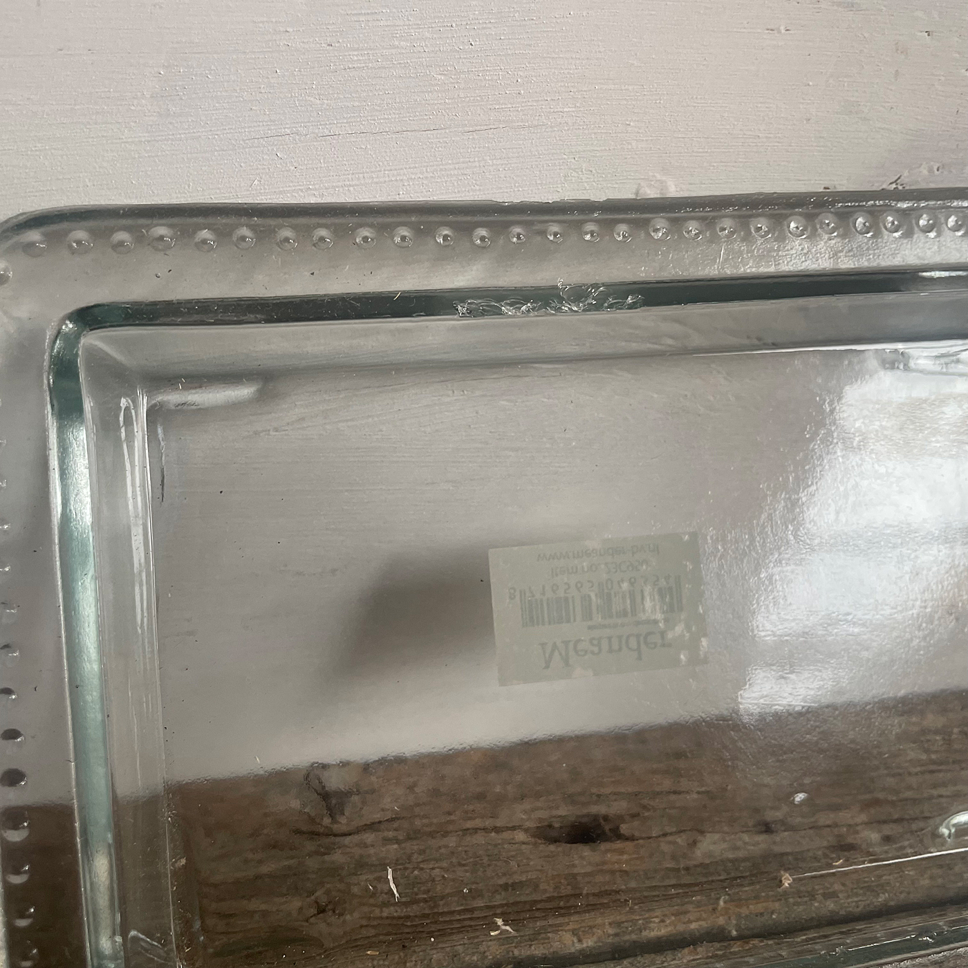 B-Ware Butterdose Glas Landhausstil