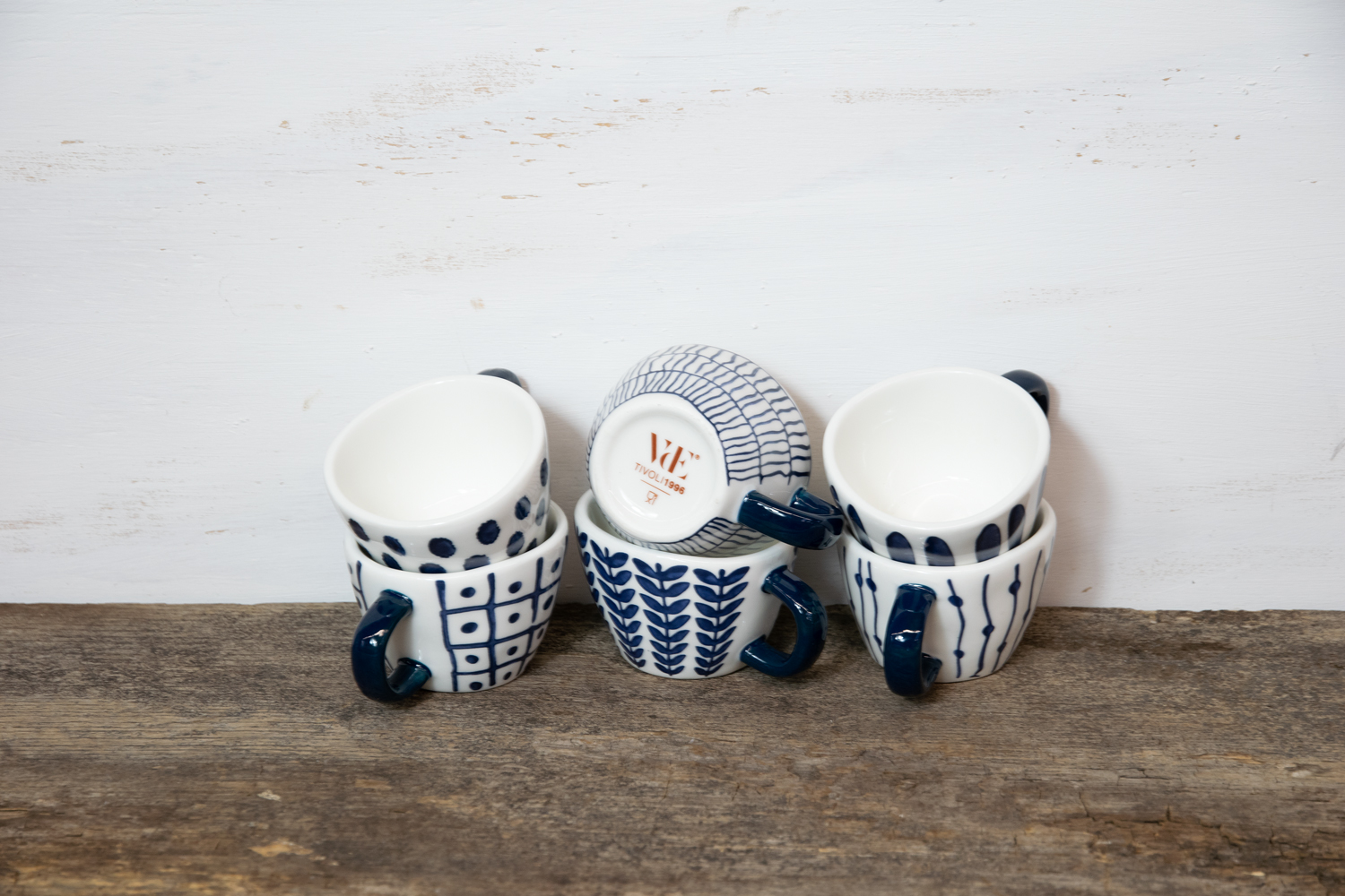 Espresso Tasse 6er Set Keramik Landhausstil