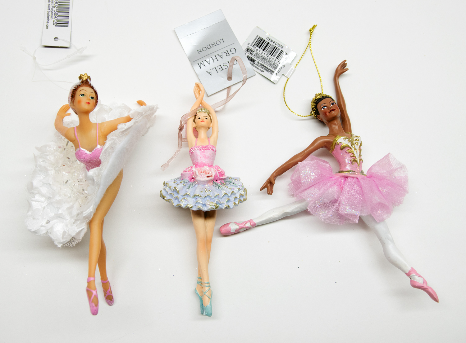 Ballerina 3er Set B-Ware Christbaumschmuck    